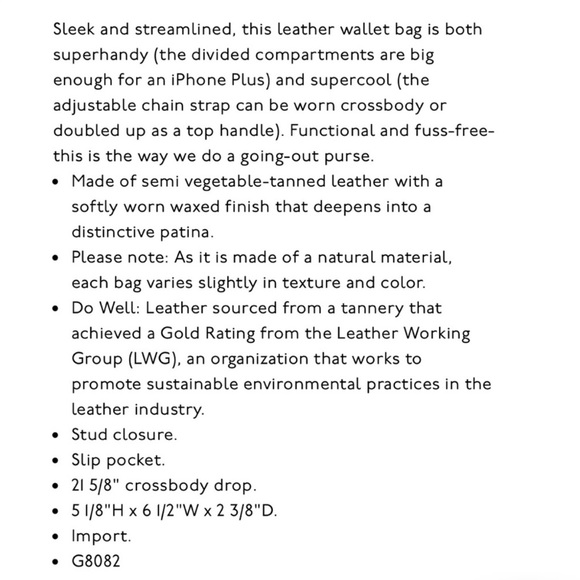 Madewell | Leather Chain Crossbody Bag - Picture 6 of 7